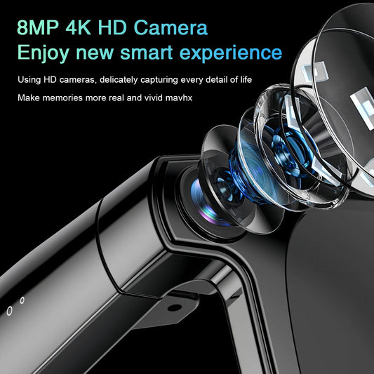 2026 Smart AI Glasses Men New 4K HD 800W pixel Camera 32GB Memory 120+ Translation ChatGPT Music Shoot Photos &Video Sunglasses