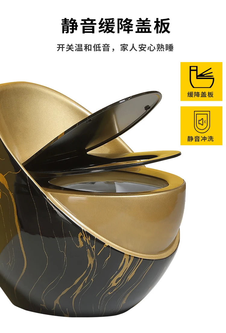 YNew wood grain toilet stone grain toilet ceramic creative personality color egg toilet water saving large diameter ceramic