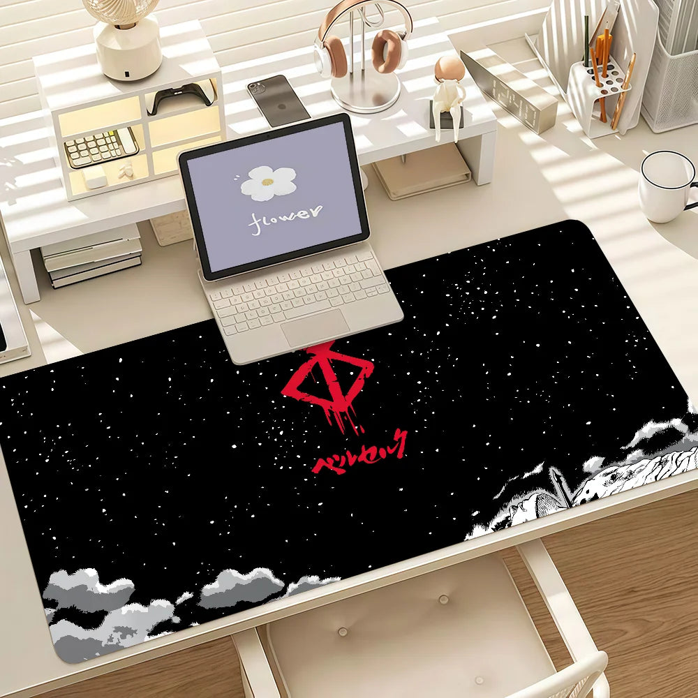 Retro Classic Comics B-berserk Mouse Pad Anti Slip Rubber Edge Locked Thickened Laptop Gaming Desk Mat
