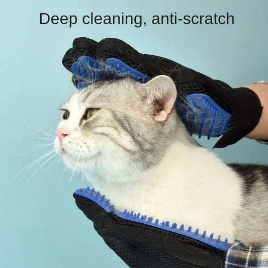 Silicone Pet Grooming Gloves Cats Hair Brush and Comb Gloves to Bathe Dogs Cleaning Hair Removal for Dog Animal Use Supplies