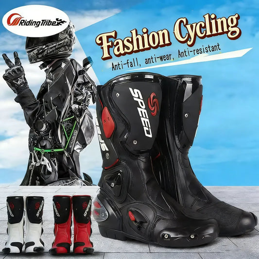 Riding Tribe Men Motorcycle Boots Moto Riding Racing Motocross Off-Road dirt bike Motorbike Motorcycles Shoes Equipment Boot