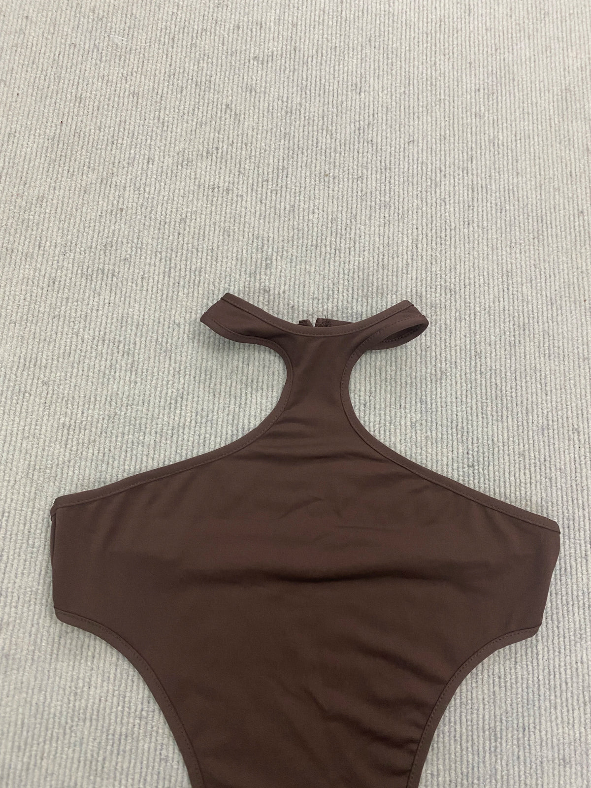 New Arrival: European and American Style Women's Sexy Halter Neck Backless Tight-Fitting Hollowed-Out Bodysuit, Solid Color Top