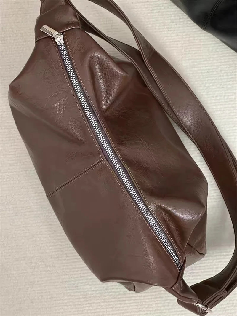 Fashion Soft PU Leather Tote Bags for Women Trend Female Simple Large High Capacity Shoulder Women Handbags Messenger Bags