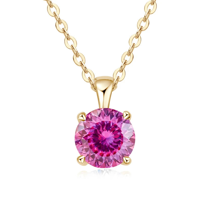 1.0 Carat Moissanite Pendants for Women Classic Wedding Necklace Original S925 Sterling Silver Jewelry