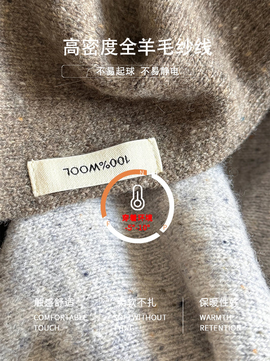 Japanese 100% Wool Long Triangle Scaf Elegant Oversized Women Big Shawl Knited Scarves Popular trip Party Scarf 180cm