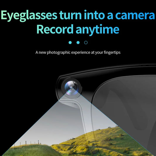 New AI Smart Glasses 800W HD Camera Black Technology Image Translation Chat GPT Video Call Photo Waterproof For Men Women New