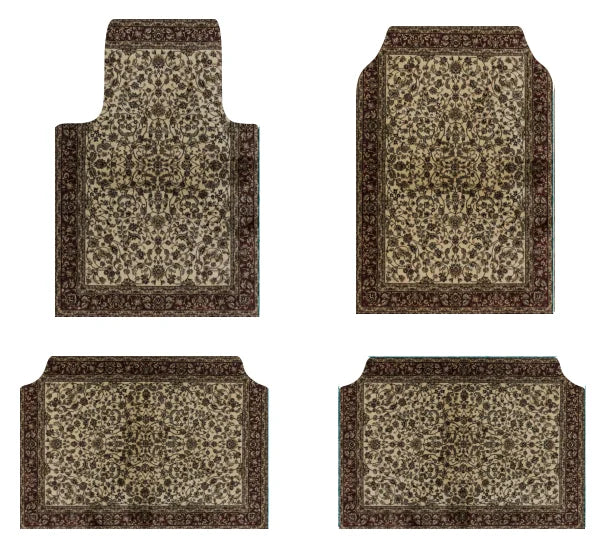 Set of Bohemian Style Floor Mat Universal Size Car Foot Mat American Retro Rugs for Bedroom Home Anti-slip Soft Rug