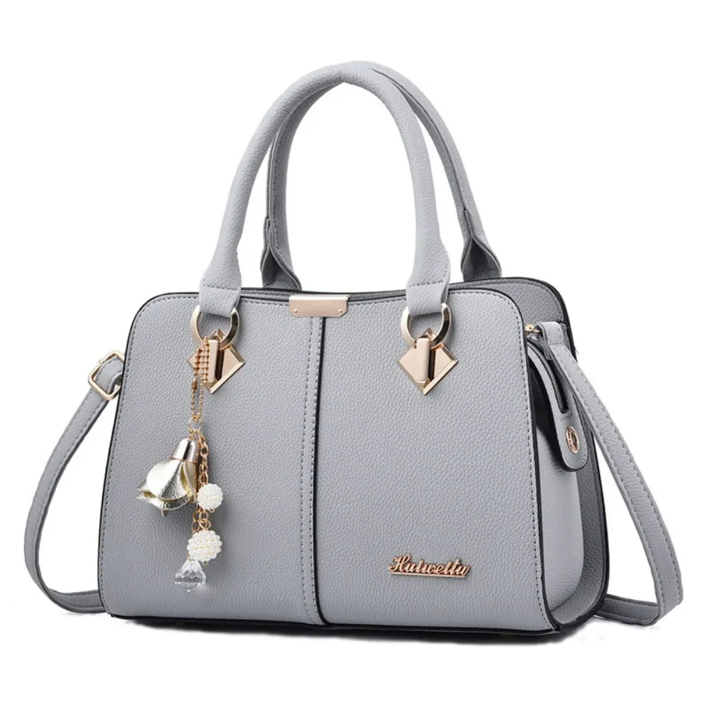 Fashion PU Leather Ladies Hand Bags Large Capacity Casual Versatile Hand-Held Shoulder Bag Messenger Bags Women