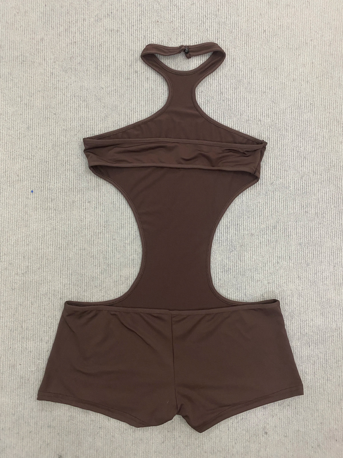 New Arrival: European and American Style Women's Sexy Halter Neck Backless Tight-Fitting Hollowed-Out Bodysuit, Solid Color Top