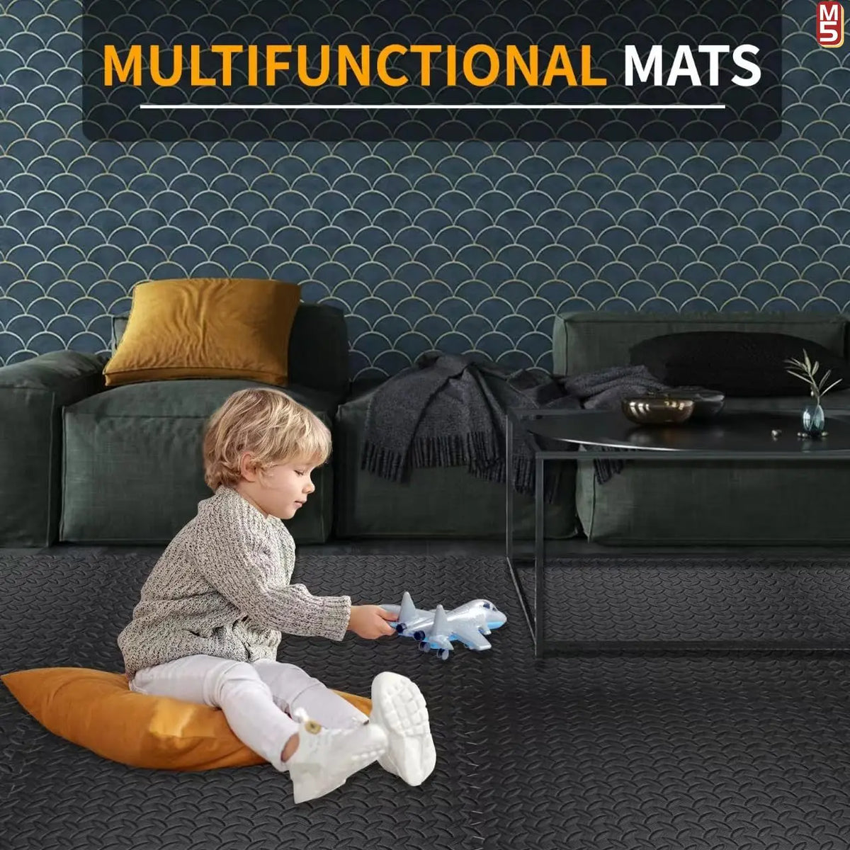 1-20PCS Soft Foam Interlocking Carpet Tiles - Non-Slip Puzzle Floor Mats Ideal for Home Gym and Baby Playroom Rugs for Bedroom