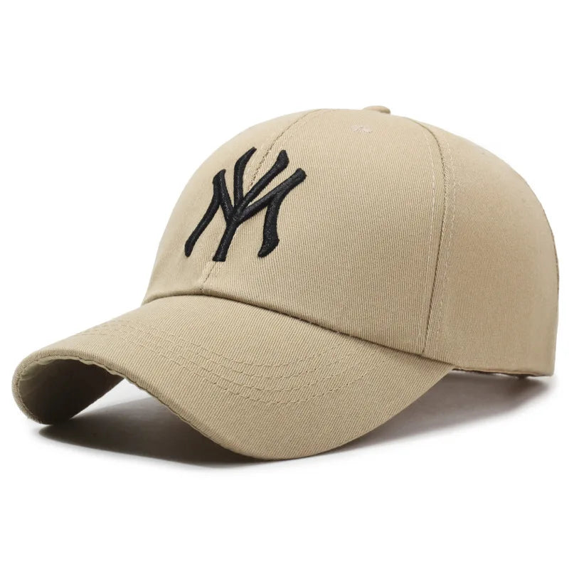 Unisex NY Letter Embroidery Baseball Cap, Adjustable Cotton Dad Hat, Casual Sunscreen Peaked Cap for Men Women, Streetwear Sport