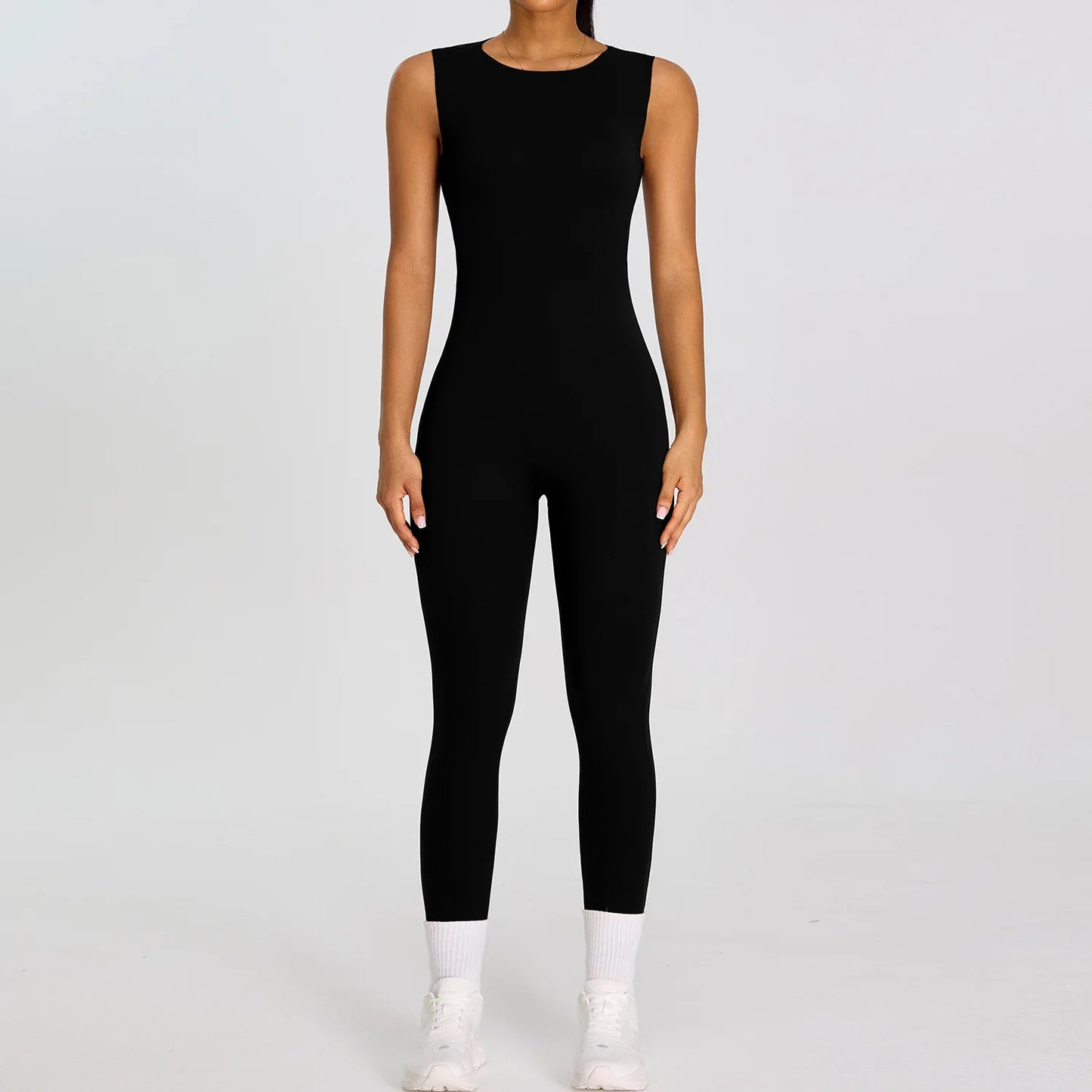 Summer Women Sleeveless Back Hollow Jumpsuit Fitness Sport Bodysuit Yoga Clothing Female Breathable Gym Overalls Workout Clothes