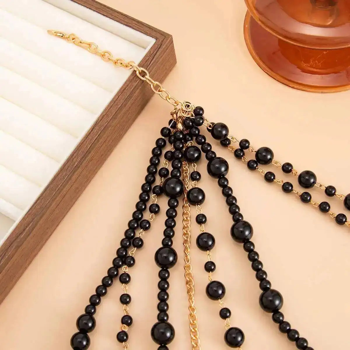 KunJoe Luxury Multilayer Imitation Pearl Long Tassel Necklace for Women Bridal Elegant Pendant Sweater Chain Wedding Jewelry New