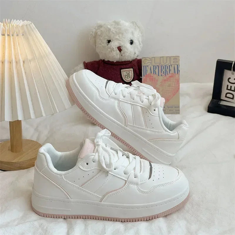 New 2025 Woman Tennis Sneakers Fashion Comfort Sports Board Shoes Casual Academy Style Little White Shoes Female Spring autumn