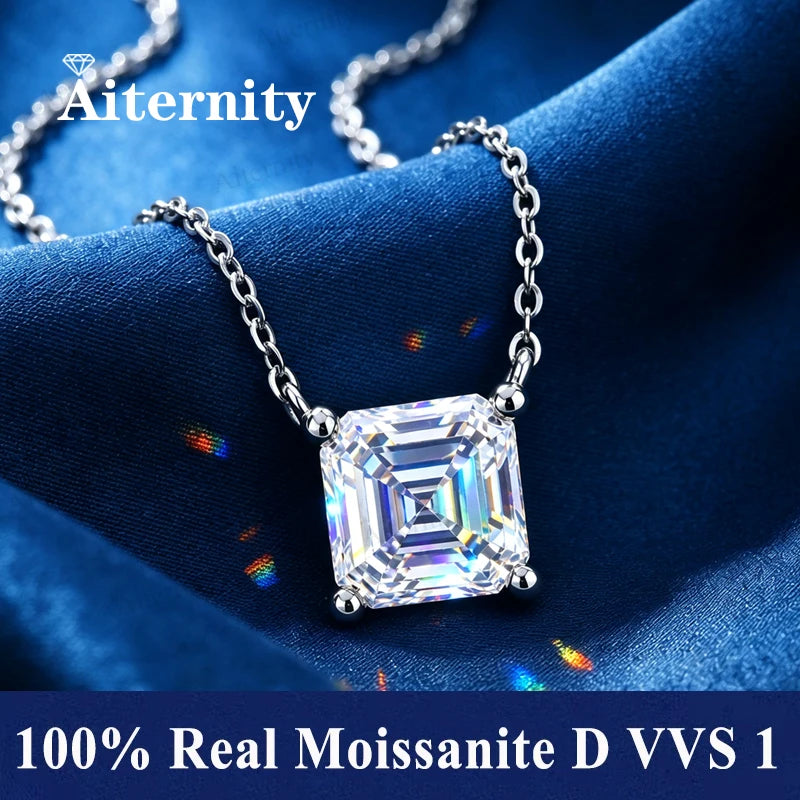 Marquise Cut Moissanite Necklace S925 Sterling Silver D Color VVS1 Clarity Excellent Cut Wedding Fine Jewelry