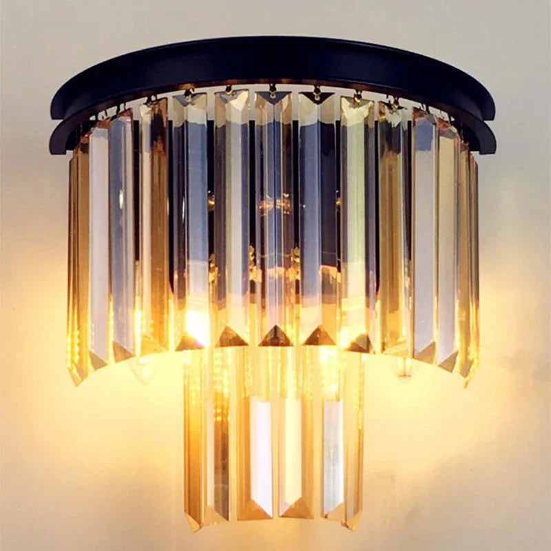 Modern Luxury Crystal Chandelier Gold Ceiling Pendant Lights for Living Room Chandeliers Villa Kitchen Decoration Round Lamp