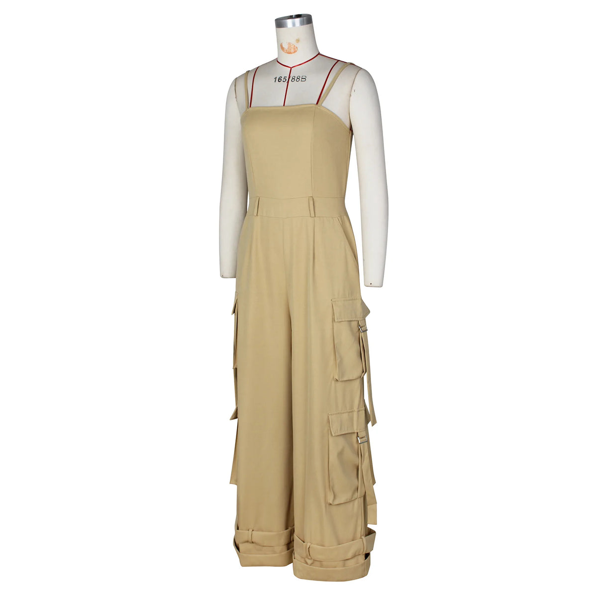Jumpsuits Women One Piece Cargo Pant Wide Leg Long Pants Loose Casual Sling Sleeveless Overalls Y2k Strapless Solid Rompers
