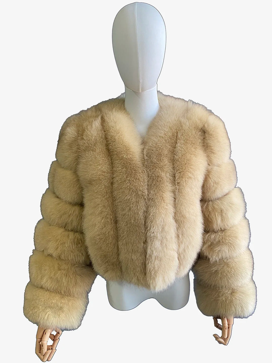Short Real Fox Fur Coat Women Winter Thick Warm Tilted Strip Genuine Fur Jacket Luxury Collarless Outerwear Multi Colors