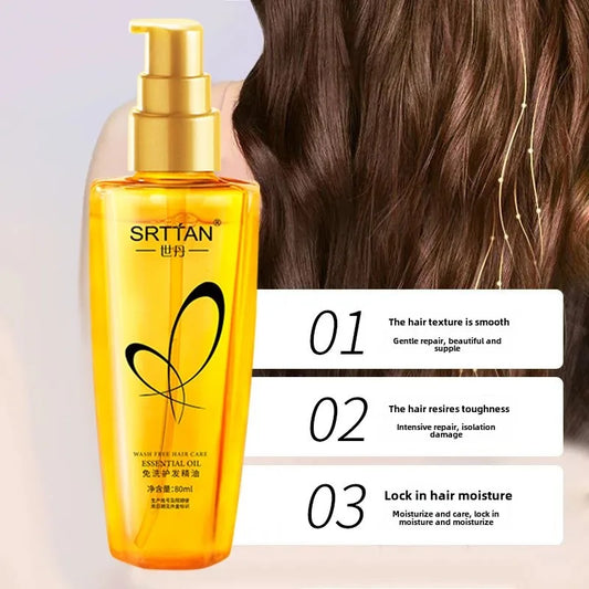 No Wash Hair Care Essential Oil, Soft Hair Care, No Wash Non Greasy, Hair Oil, Suitable for All Hair Types