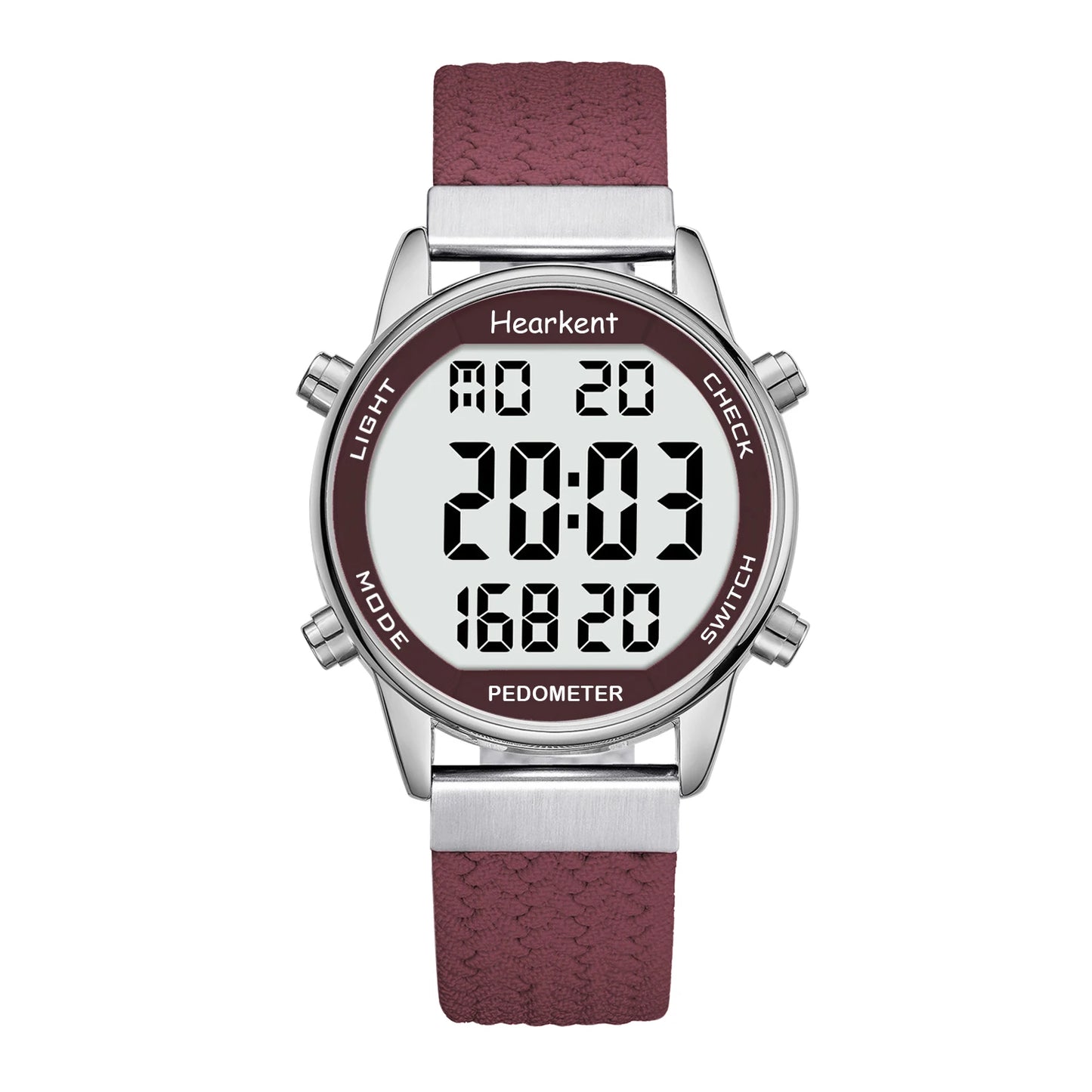 Hearkent Pedometer Sport Watches Step Counter Watch Women Digital Watches Calories Mile Stopwatch Countdown for Walking Tracker