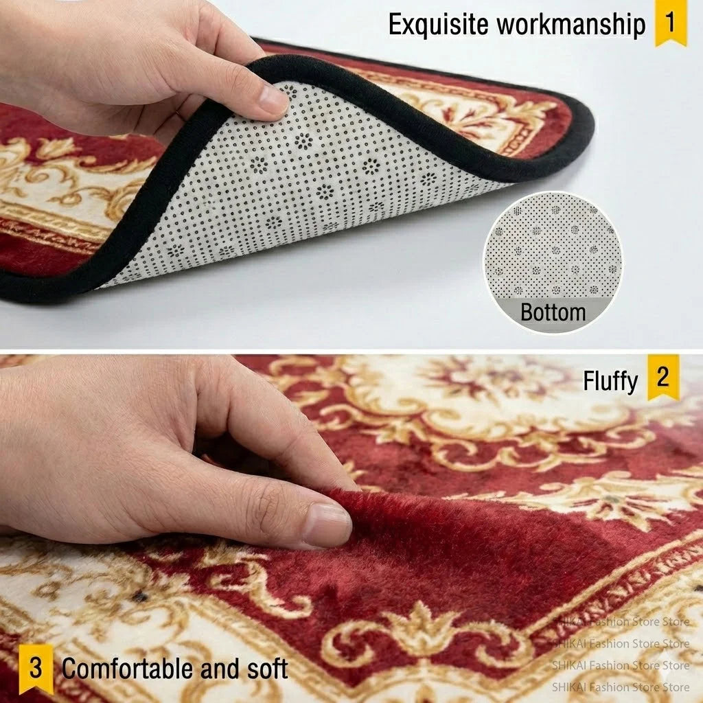 Large Area Gorgeous Carpet Living Room European Decoration Coffee Table Floor Mat Non-slip Bedroom Cloakroom Rugs Customizable