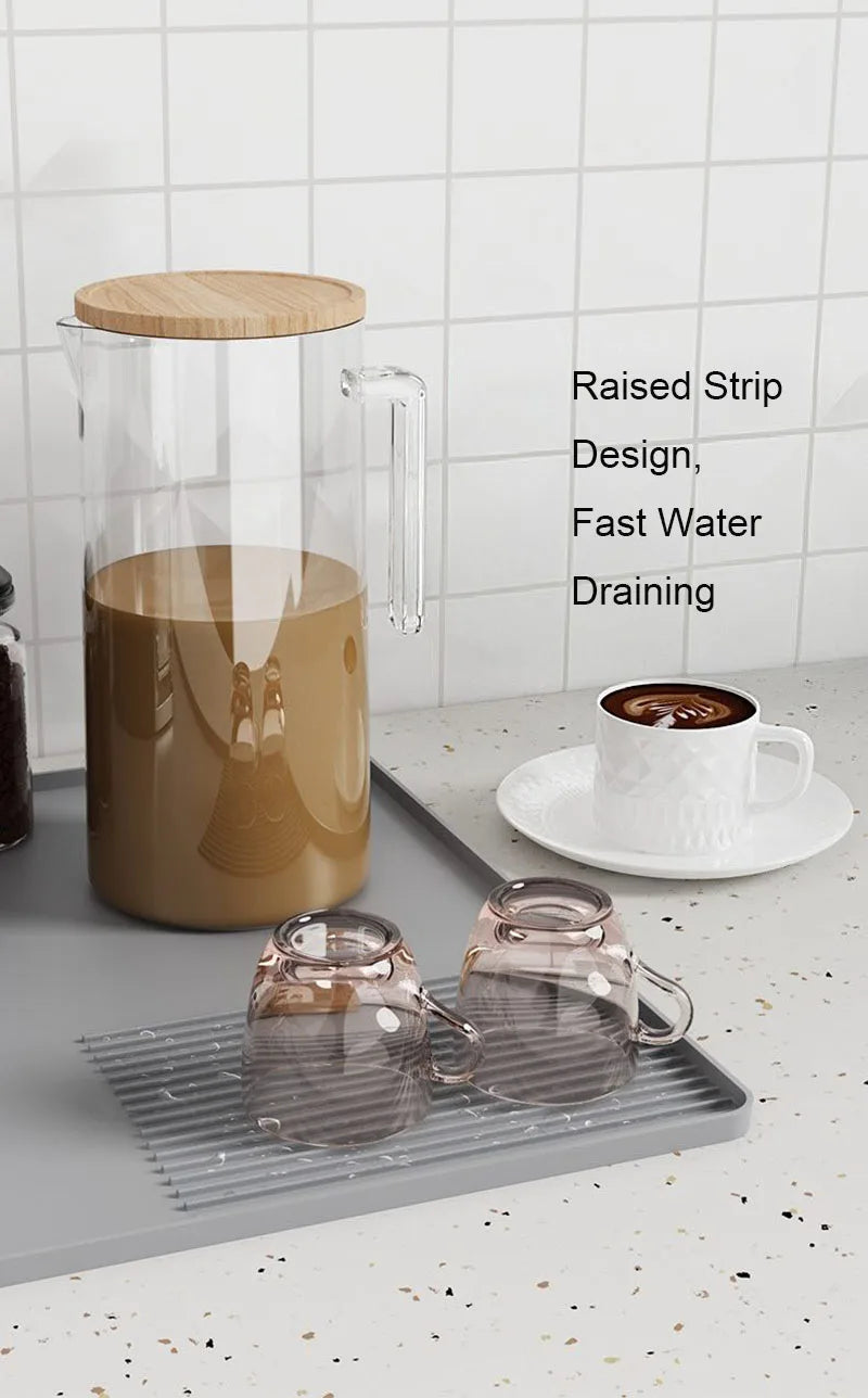 Silicone Coffee Mat Tamper Pad Heat Resistant Coffee Countertop Protector Anti-spill Under Coffee Maker Espresso Machine Pad