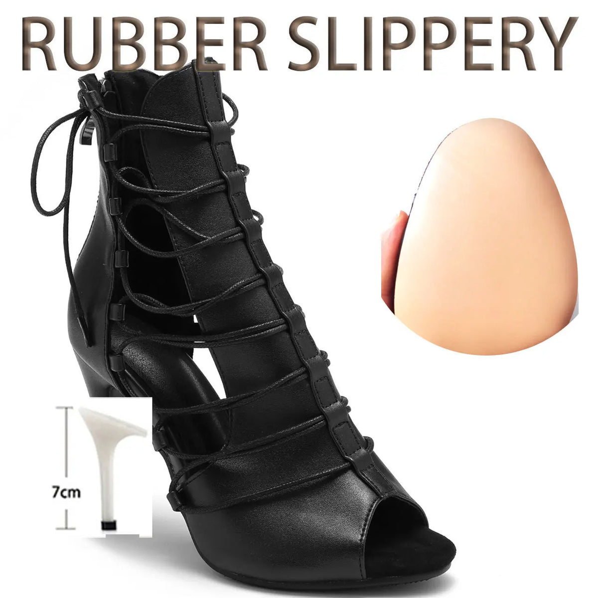Women High Quality Black Heels Party Stilettos Jazz Dance Ballroom Suede Sole Customizable Latin Dancing Booties Plus Size