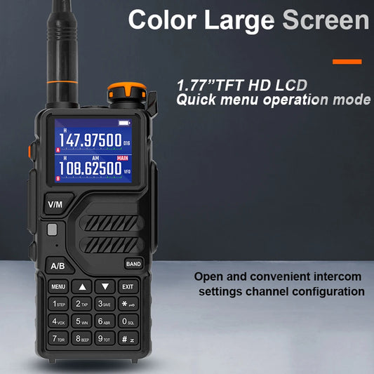 2026 Baofeng UV-K5 Plus Walkie Talkie 12W High Capacity AM FM Two Way Radio Full Band LCD 999CH Frequency Copy NOAA Noise Reduce