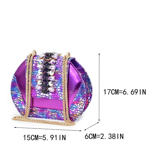 New Arrival Shoe and Bag Set for Party in Women Italian Elegant Woman Heeled Shoes for Wedding Full Rhinestone Wedding Pumps