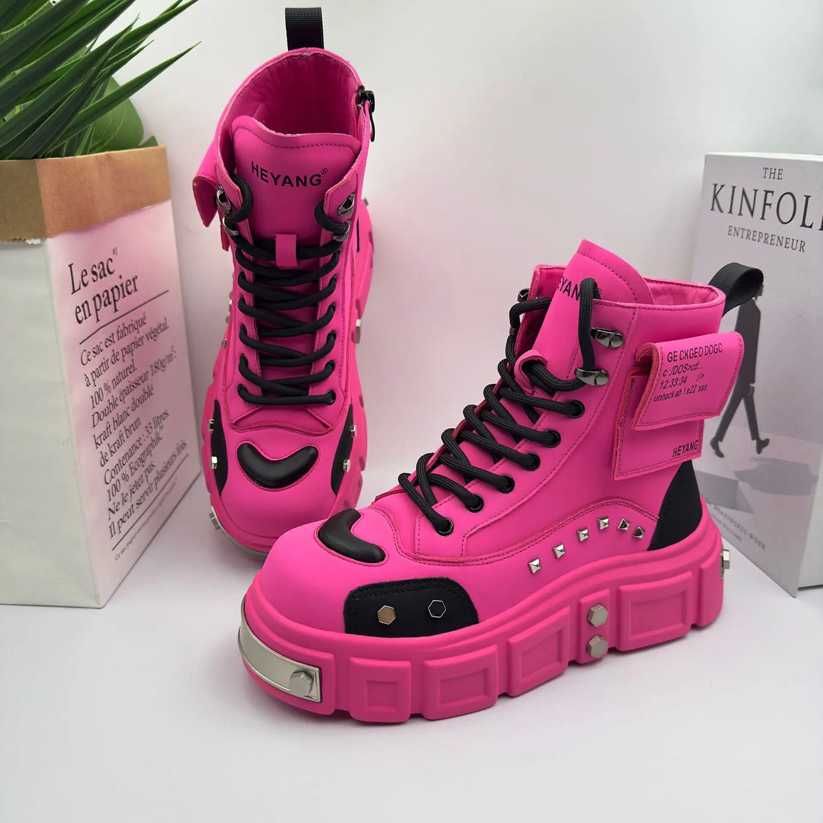 2025 Spring and Autumn Men Male Ruffian Handsome Fried Street High-top Trend Increases Thick Bottom Niche Trend Chelsea Boots