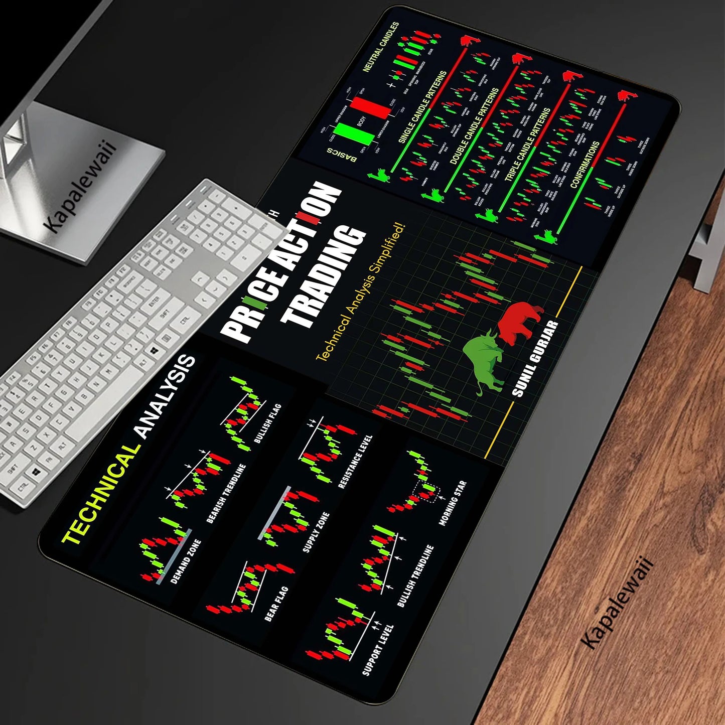 Stock Market XXL Mouse Pad 900x400 Chart Pattern Mousepads Keyboard Gaming Desk Mat Mice Computer Accessories Mouse Mat Carpet