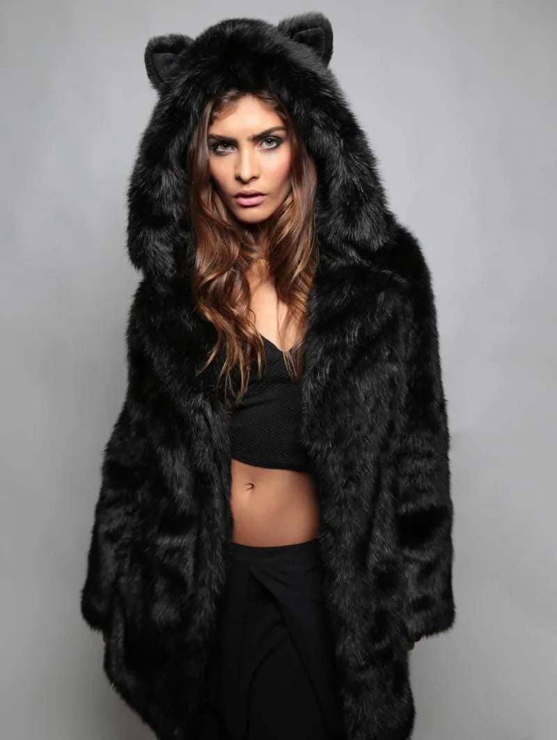 2026 Women Winter Furry Small Size Faux Fur Coat Female Hooded Long Sleeve Plush Jacket Lady Thick Fake Fur Warm Fluffy Outwear