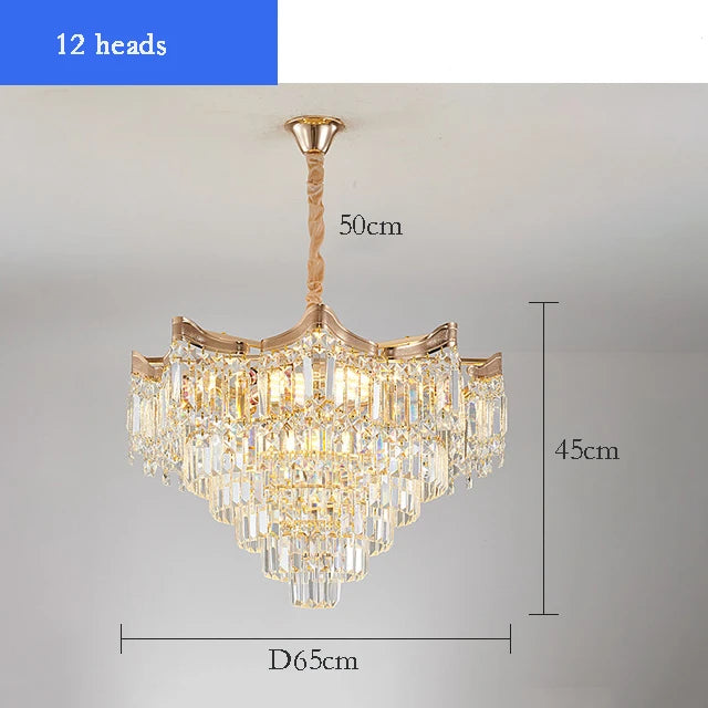 Nordic Luxury Ceiling Chandeliers Modern LED Crystal Pendant Lights for Bedroom Living Room Light Fixtures AC100-240V