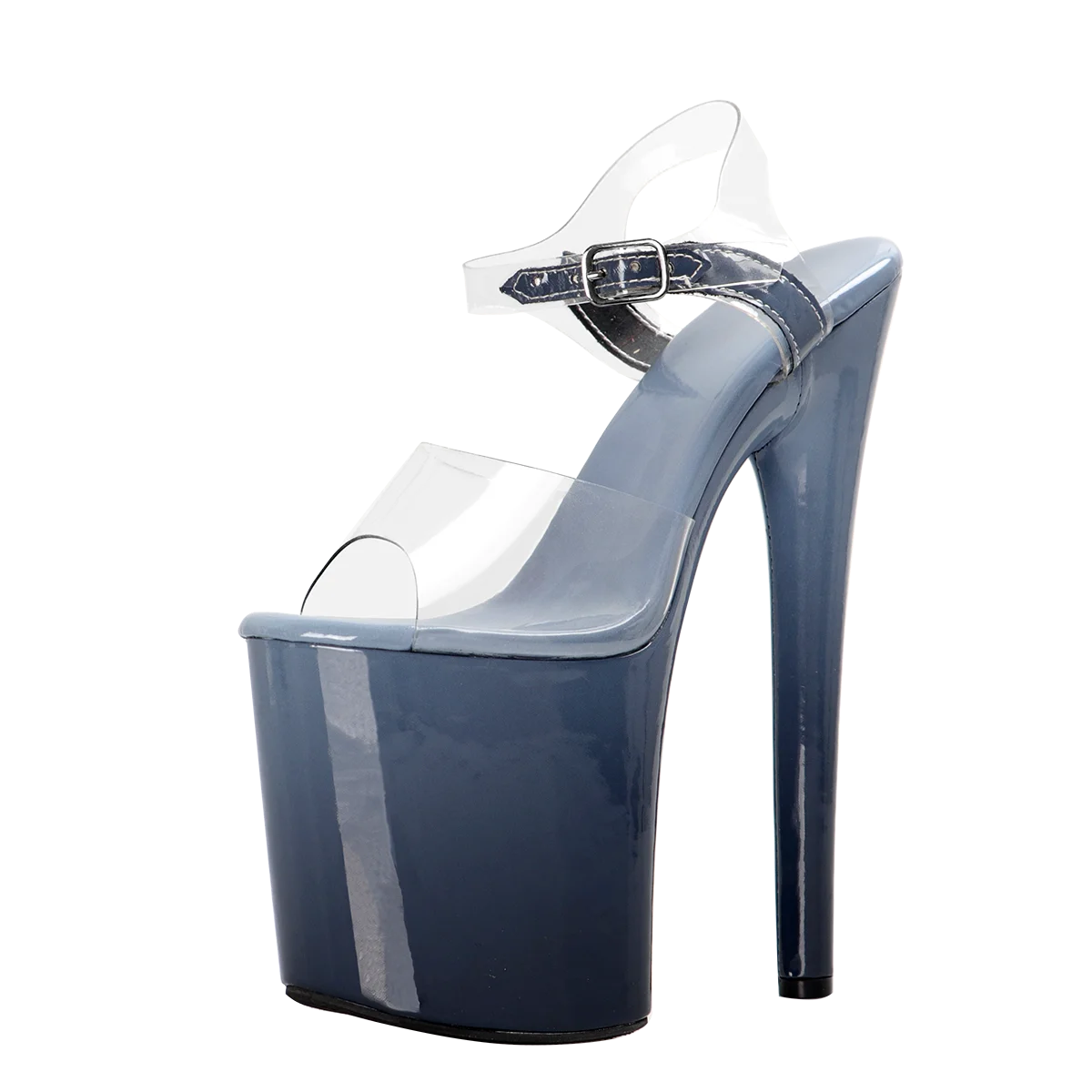 Gradual Change Transparent Sexy Fetish 20cm Sandals Exotic Platform 8 Inches Stiletto Heels Pole Dancing Stripper Cross Dressing