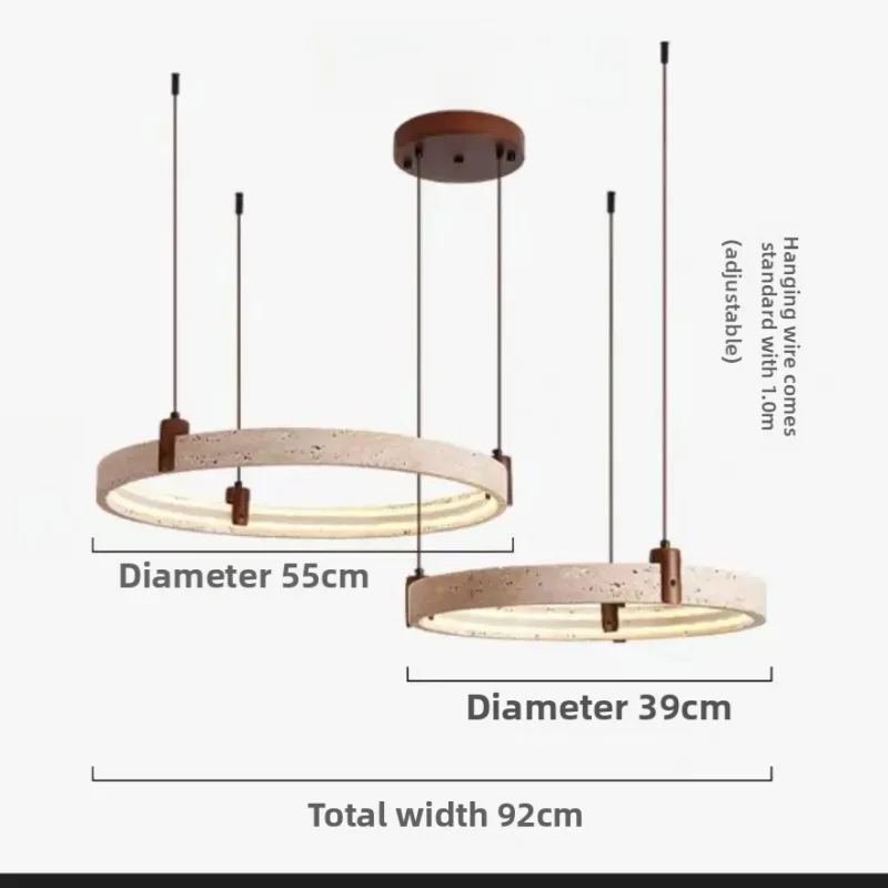 Artistic High-End Natural White Stone Dimming Function Wood Decoration Dining Room Living Room Exhibition Hall LED Modern