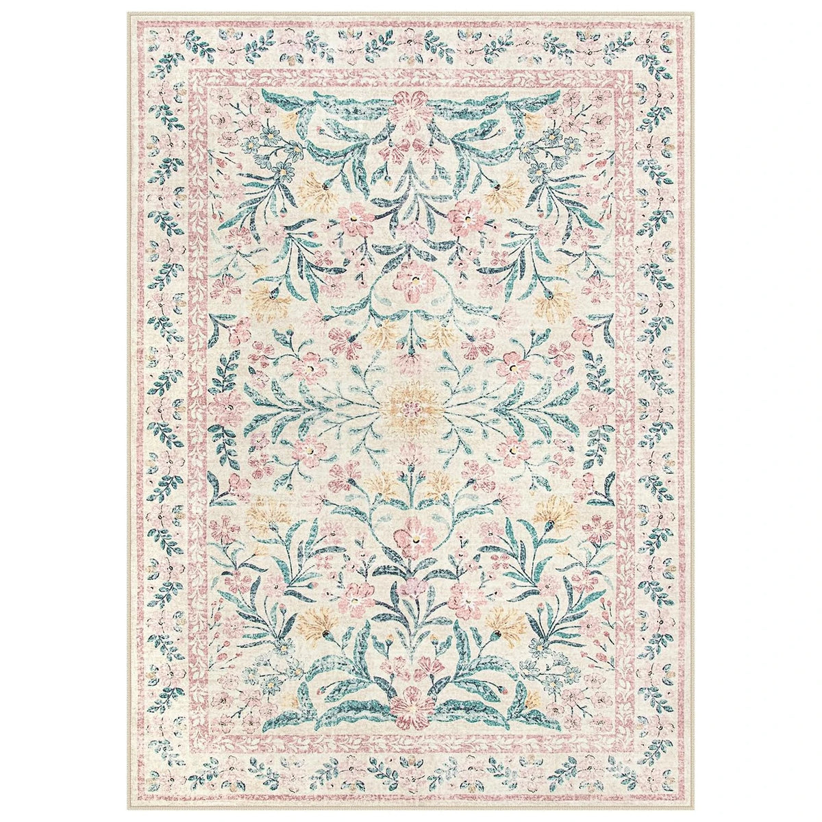 Vintage Floral BOHO Rugs Living Room Large Area Carpet Bedroom Floor Mats Foldable Machine Washable Rug Long Strip Runner Mat 러그