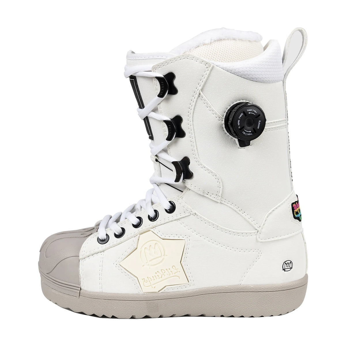 LILKINGS Wishing Star Snowboard Boots Side Buckle Lacing Quick Entry Thermo Liner Women Men 36-45