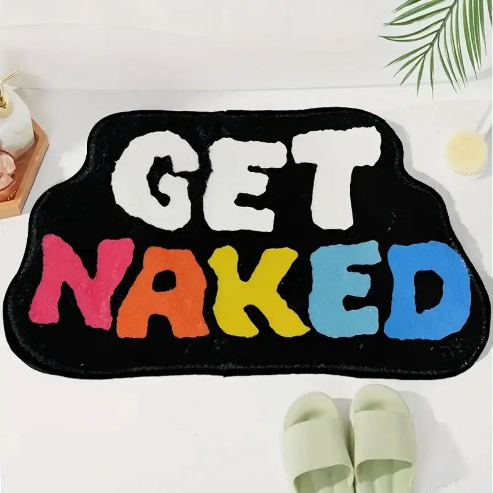 VIKAMA Alphabet Shaped Faux Sheep Velvet Carpet Soft Non-Slip Bathroom Floor Mats Bedroom Kitchen Rugs Home Decoration