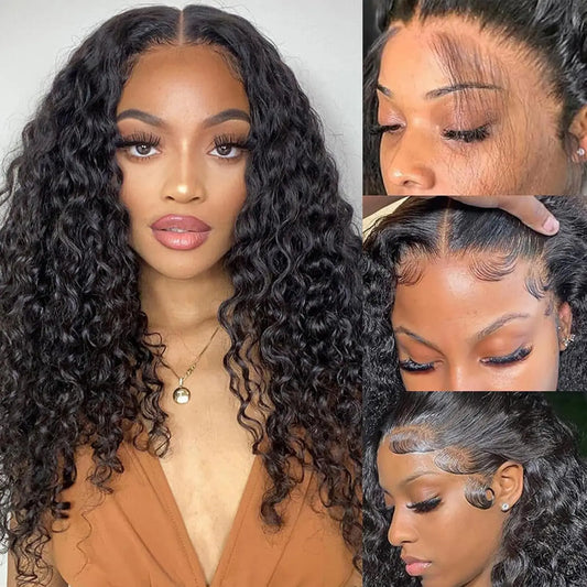 Deep Wave 13x4 Lace Front Wigs Human Hair 4x4 Glueless Transparent Lace Frontal Wig 13x6 T Part Lace Human Hair Wigs For Women