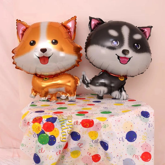 Cute puppy pet birthday decoration theme balloons, first-year decoration props, party atmosphere decoration