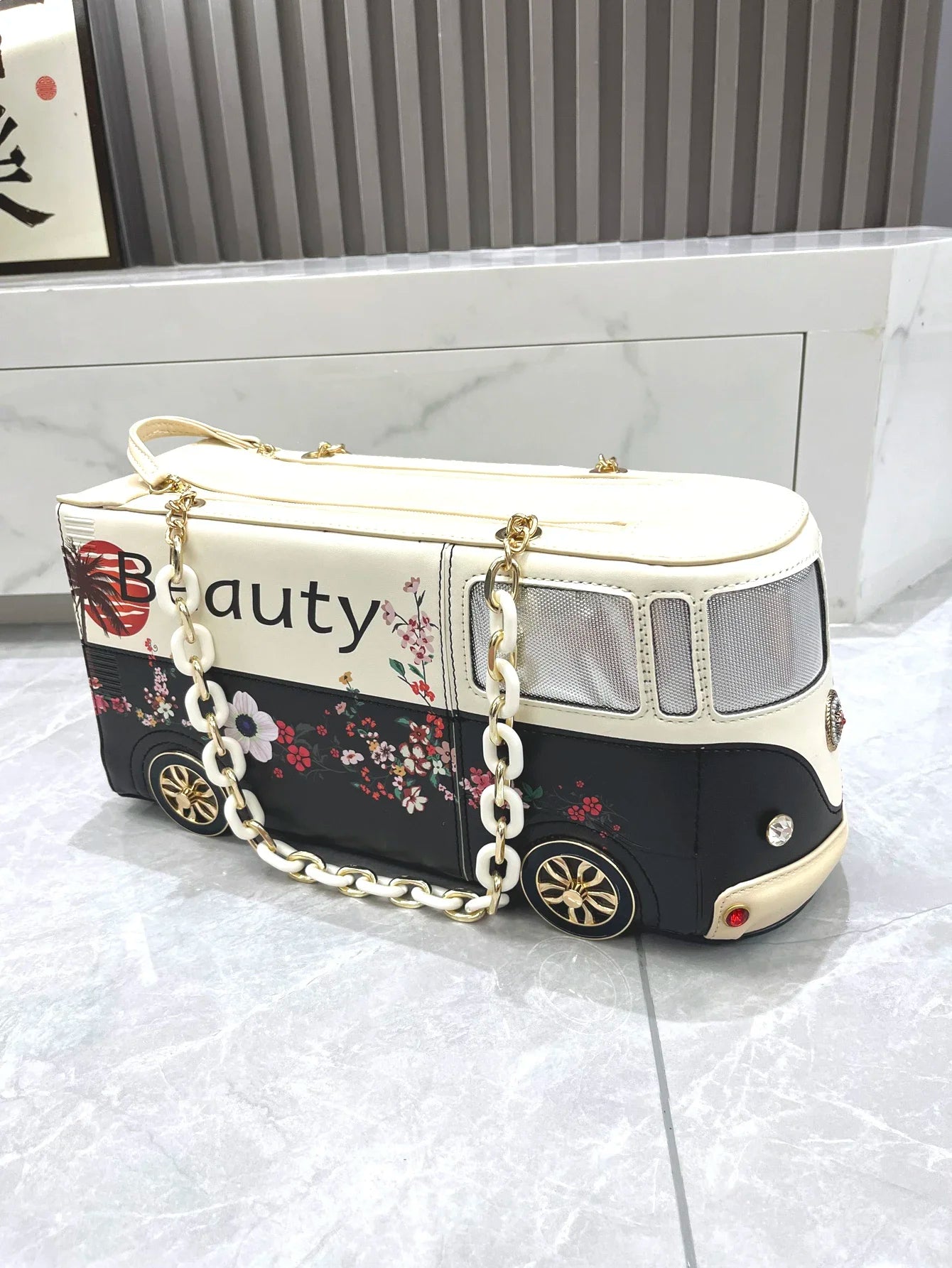 Luxury Designer Purses and Handbags Funny Bus Shape Bag Pu Leather Woman's Bag Purse High Quality Party Wedding Bag
