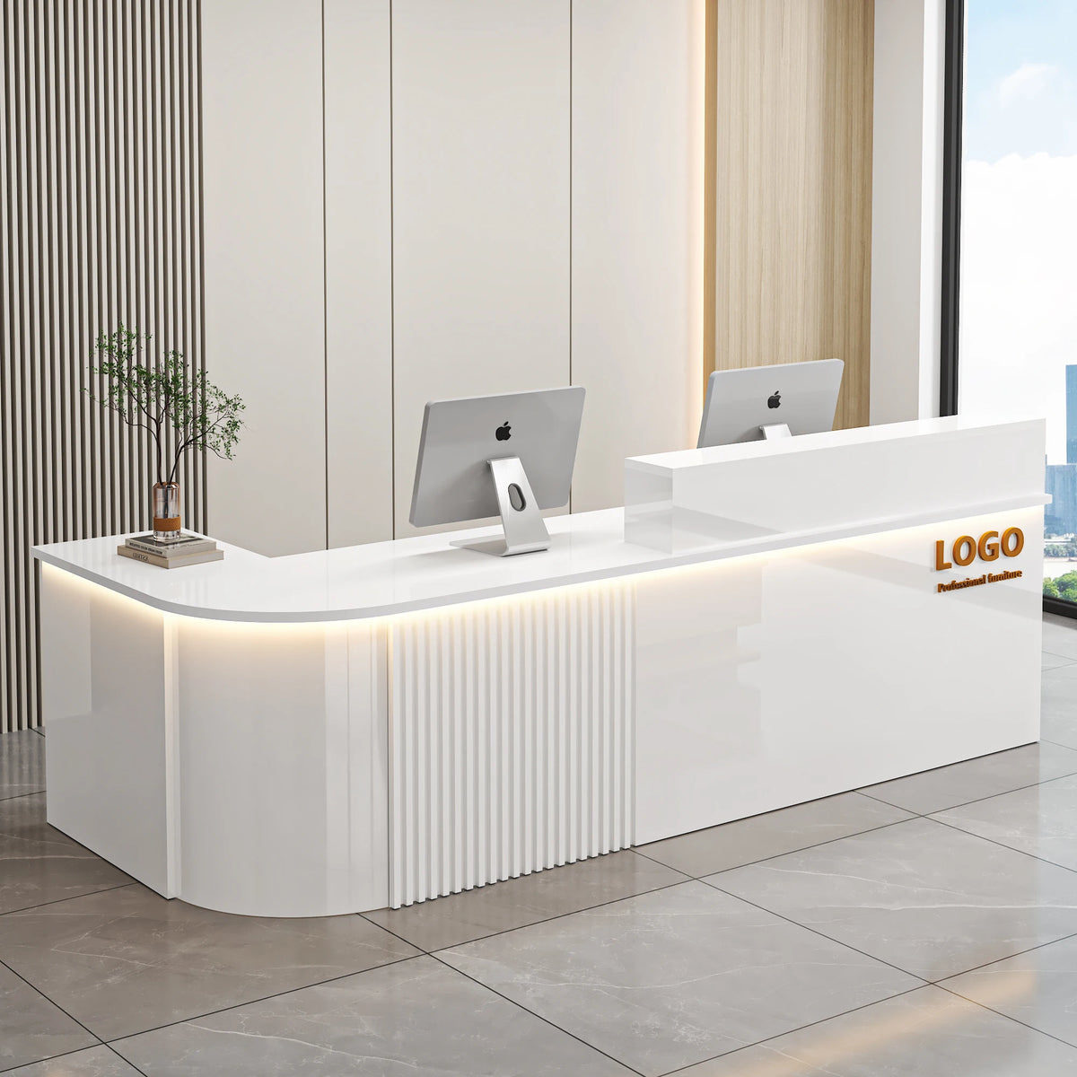 Customized Cashier Podium Counter Reception Desk Small Reception Desk For Salon Bancone Per Negozio Office Furniture