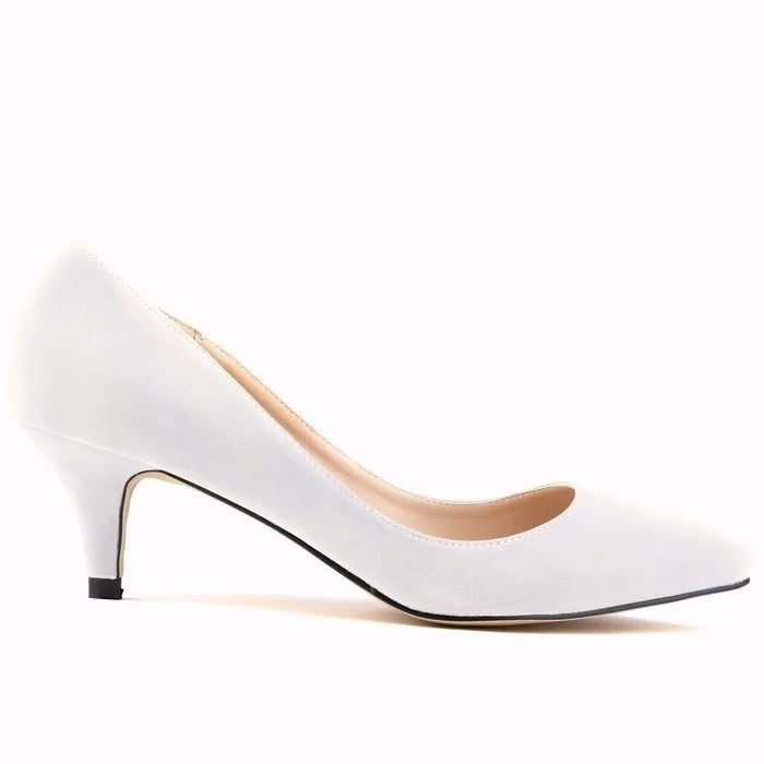 Spring and Autumn 2026 Women Pumps 5cm High Heels Solid Color Breathable Rubber Non Slip Sole Latex Insole Work Wedding Shoes