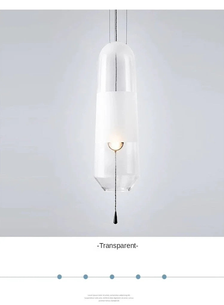 Restaurant Chandelier Lights Bedroom Bedside Living Dining Room Pendant Lamps Glass Decoration Nordic Hanging Kitchen Lighting