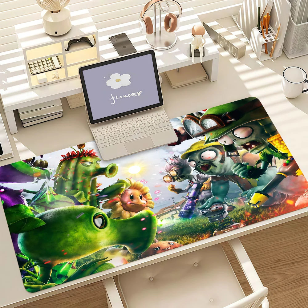 Game P-Plants Vs Z-Zombies Strategy Mouse Pad Anti Slip Rubber Edge Locked Thickened Laptop Gaming Desk Mat