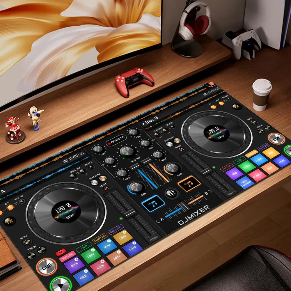Radio Dj Workbench Large Gaming Mousepad Keyboard Gamer Mouse Pad on The Table Speed Desk Mat Anime 900x400 1000x500 Mouse Mat