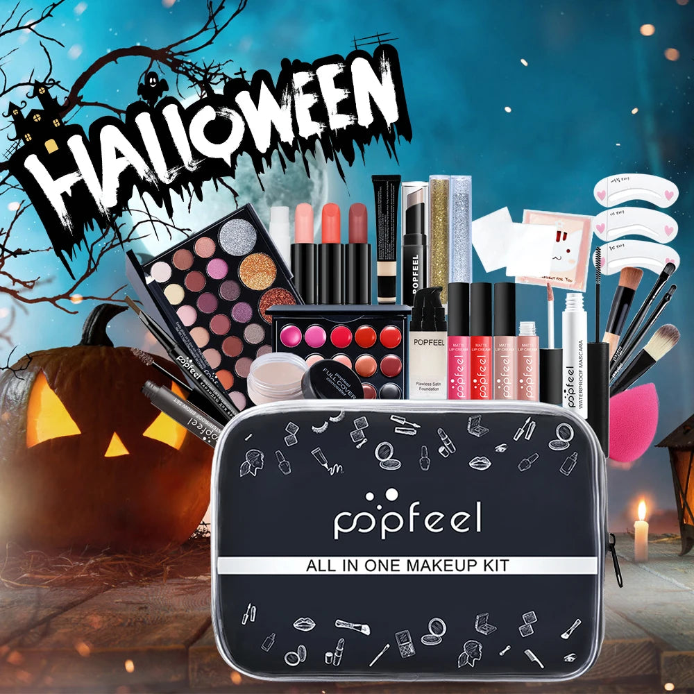 POPFEEL Complete Holiday Makeup Gift Set – Perfect Surprise for Friends and Family, Easy to Use for a Stunning Transformation.