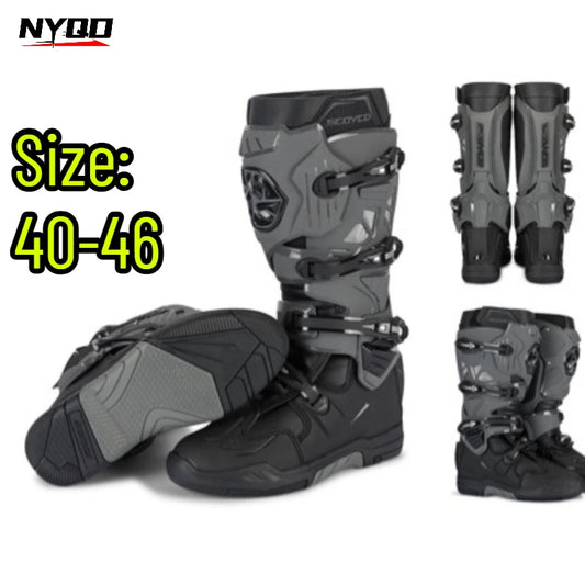 High‑Cut Motocross Boots Men Off‑Road Dirt Bike Protective Motorcycle Enduro Racing Riding Boots