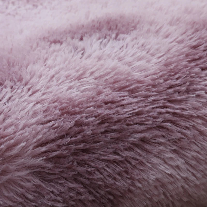 White Fluffy Hall Carpet Modern Living Room Bedroom Home Decor Large Mats Thickened Non-Slip Girl Children's Room Pink Furry Rug