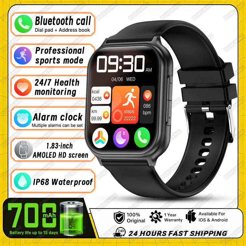 2026 New Smartwatch Women Sports Fitness Track IP68 Waterproof Built-in 24H Heart Rate Bluetooth Call Ladies Fashion Smartwatch